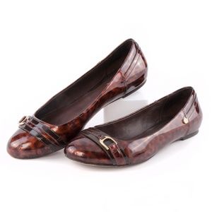 Cole Haan Tortoise Patent Leather Ballet Flats EUC